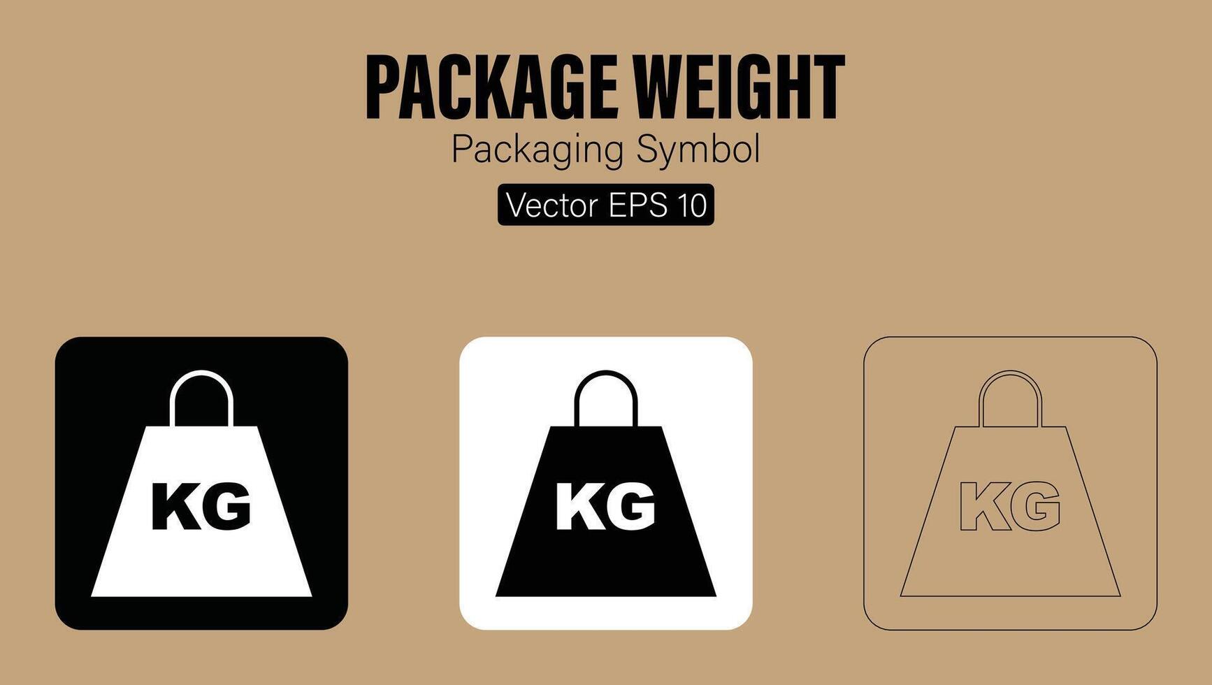pacote peso embalagem símbolo vetor