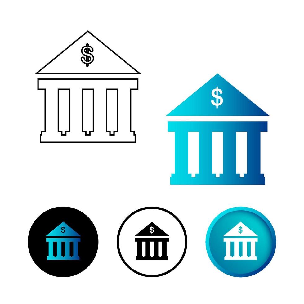 ilustração abstrata do ícone do banco vetor