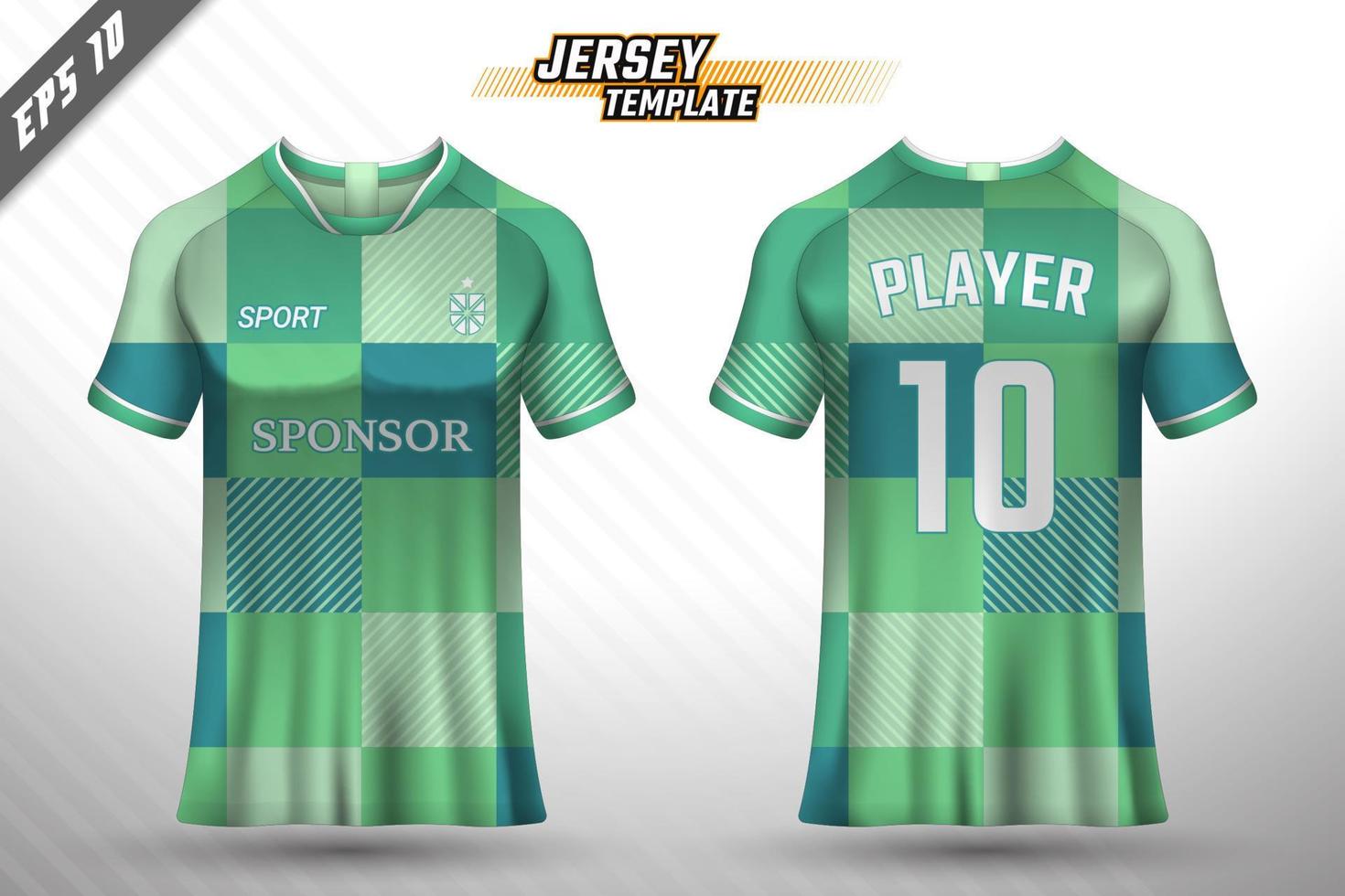 jérsei de esportes e t-shirt modelo esportes jersey design vetor maquete.