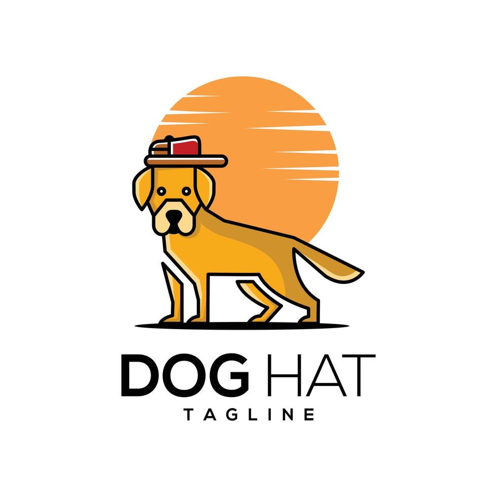 cachorro chapéu logotipo Projeto vetor