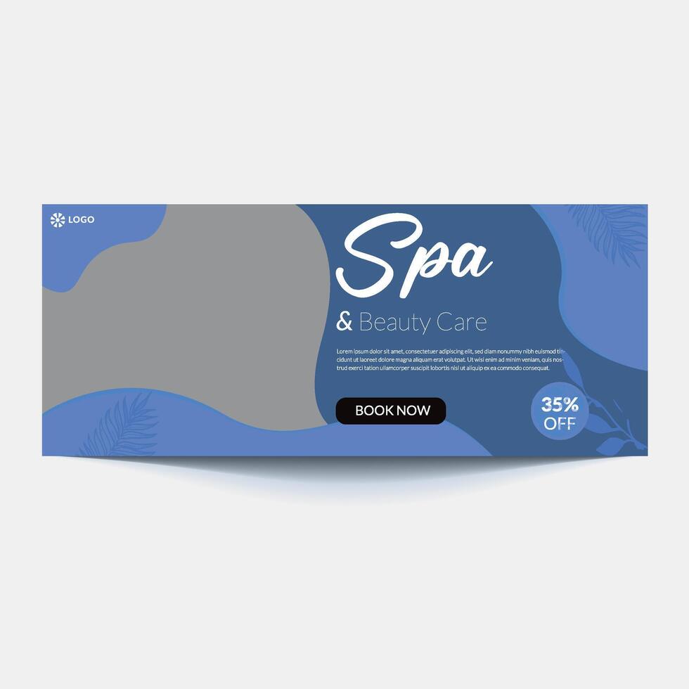 beleza spa Perigoso social meios de comunicação bandeira modelo. salão inventar, saúde Cuidado, corpo massagem serviço promoção cobrir Projeto com logotipo e desconto. o negócio promoção moderno gráfico rede pos vetor