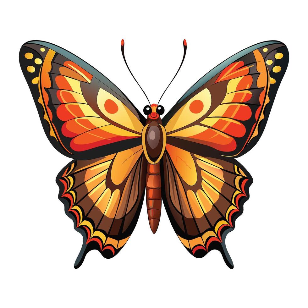 borboleta ilustração em branco fundo vetor
