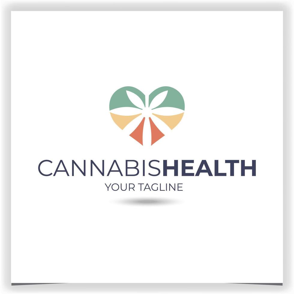 vetor médico cannabis logotipo Projeto modelo