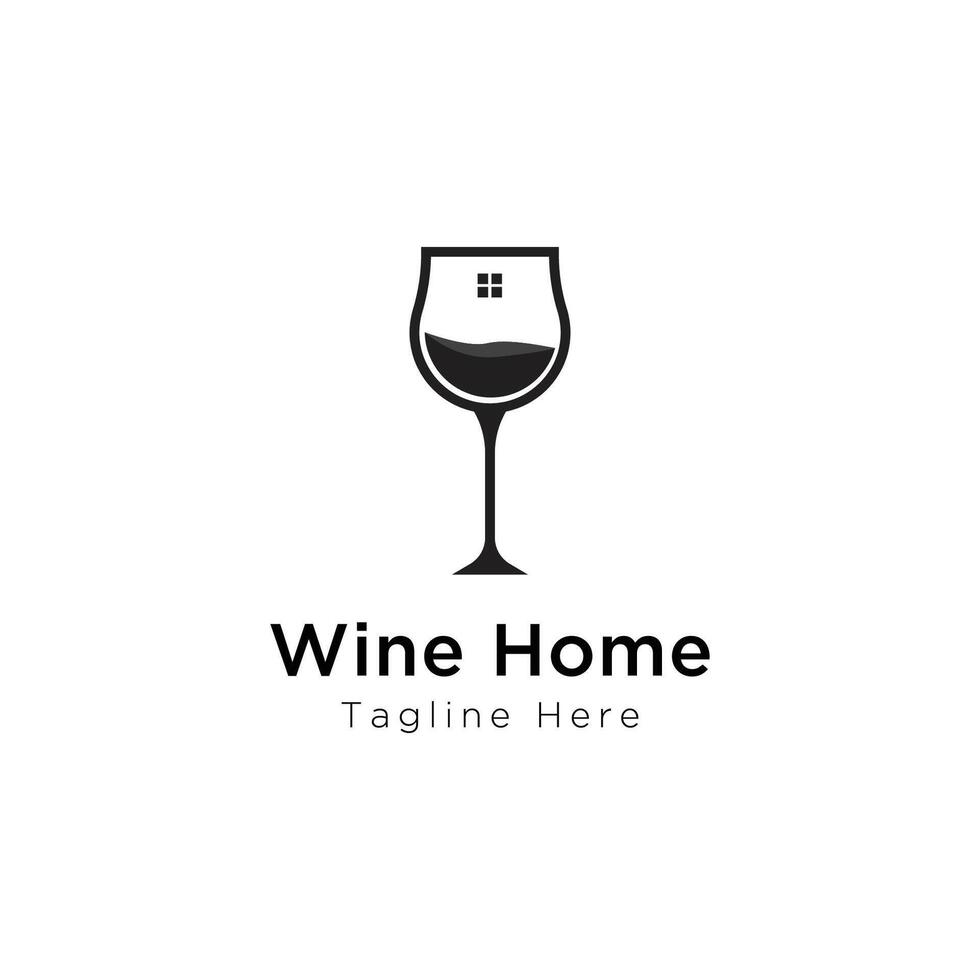 vinho casa logotipo Projeto modelo vetor