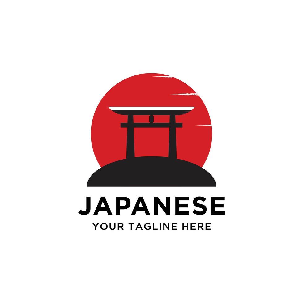 torii logotipo japonês cultura símbolo vetor ilustração Projeto tori logotipo Projeto