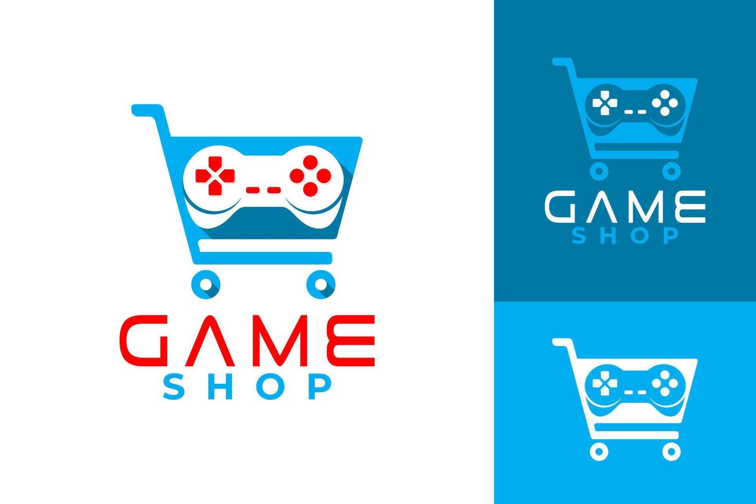 carrinho carrinho jogos fazer compras logotipo Projeto vetor