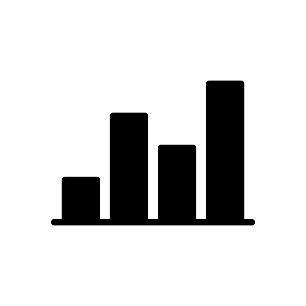 estatística Barra ícone símbolo vetor modelo