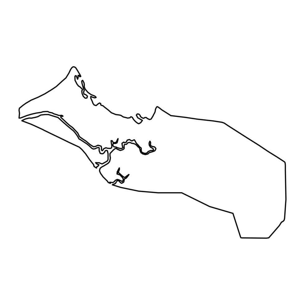Banjul mapa, administrativo divisão do Gâmbia. vetor ilustração.