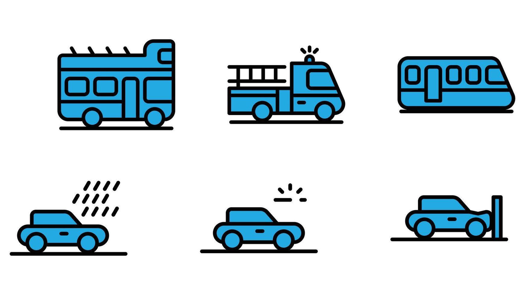 emergência acidentes carro e transporte vetor