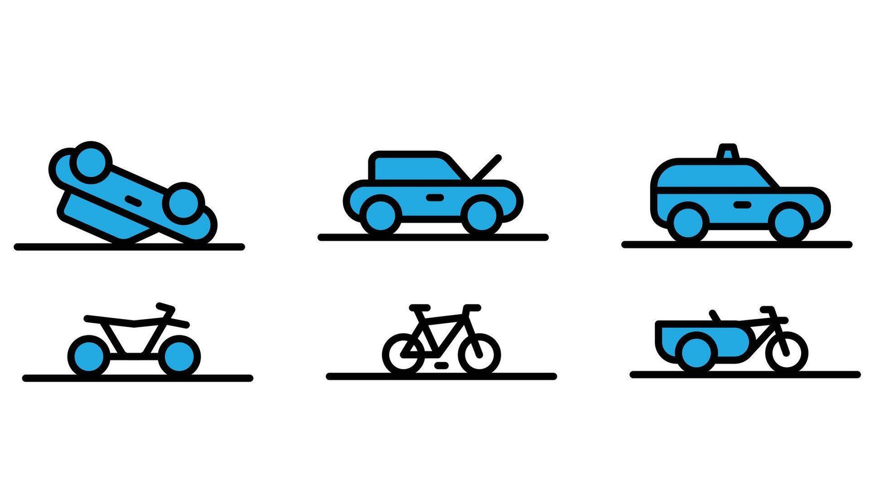 emergência acidentes carro e transporte vetor