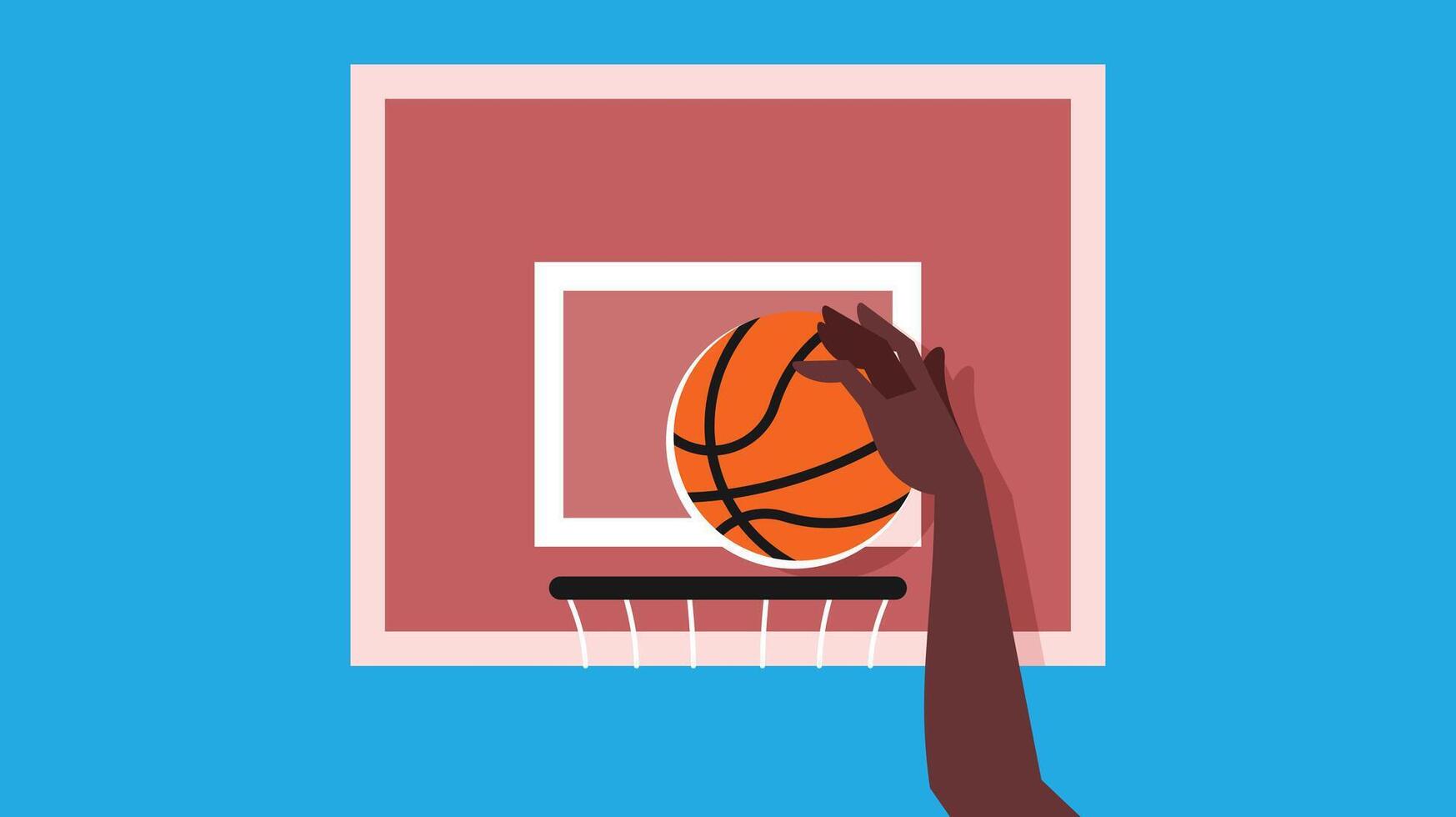 basquetebol jogos com a bola e internet e jogadoras vetor ilustração