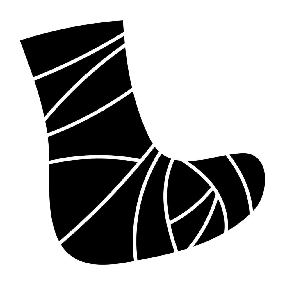 ícone de download premium de bandagem de pé vetor