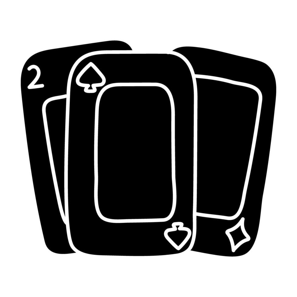 moderno Projeto ícone do pôquer cartões vetor