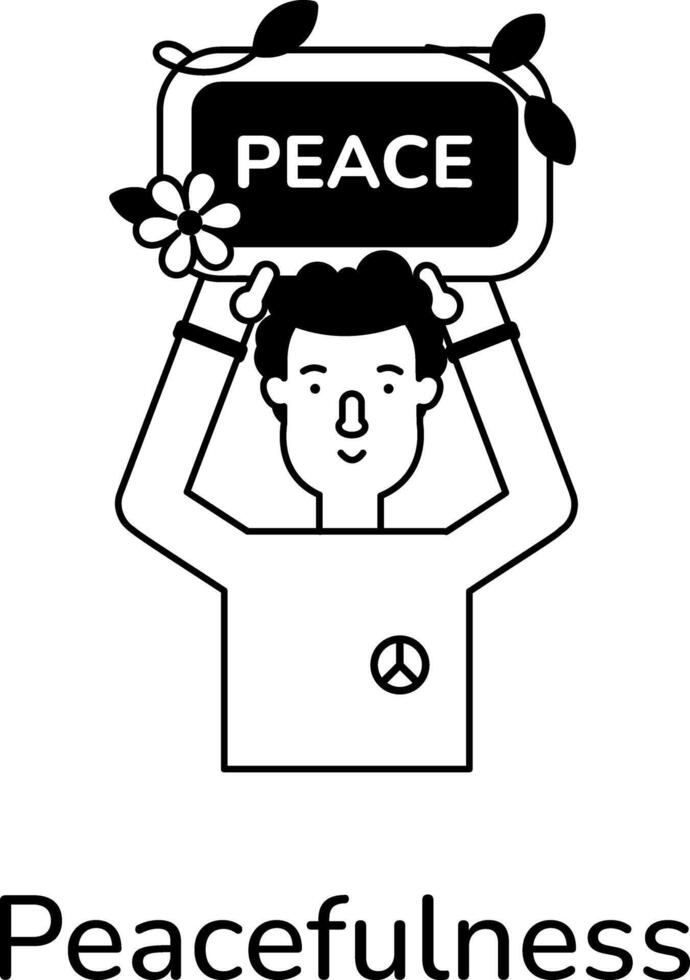 na moda paz conceitos vetor