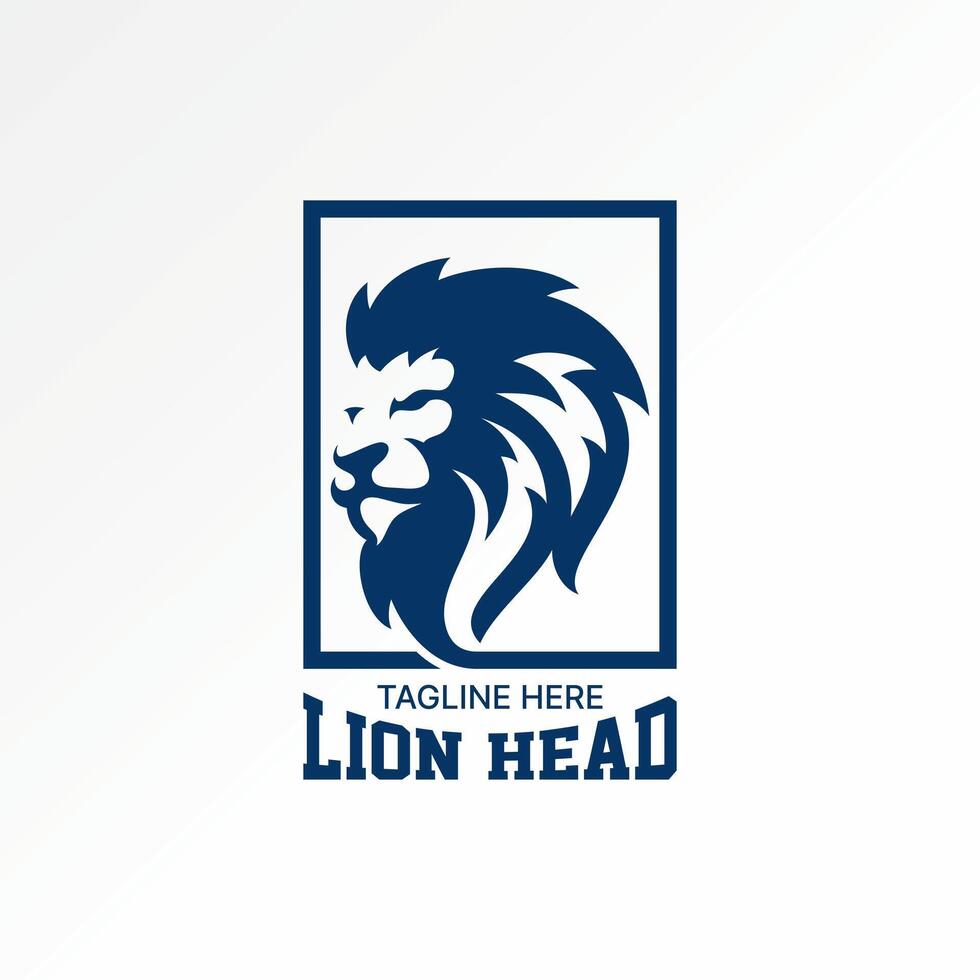 logotipo Projeto gráfico conceito criativo Prêmio vetor estoque abstrato placa lado face cabeça dourado leão leo zodíaco. relacionado para Bravo animal animais selvagens selva