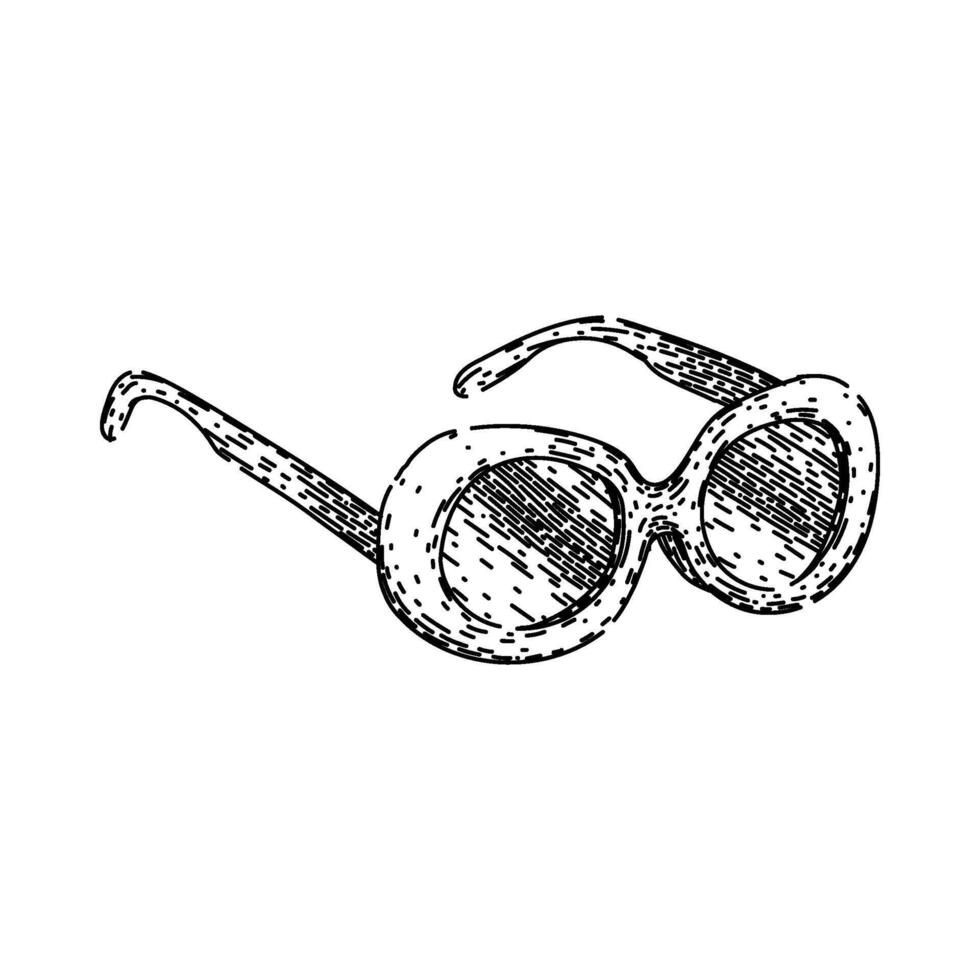 moda oculos de sol fêmea vintage esboço mão desenhado vetor