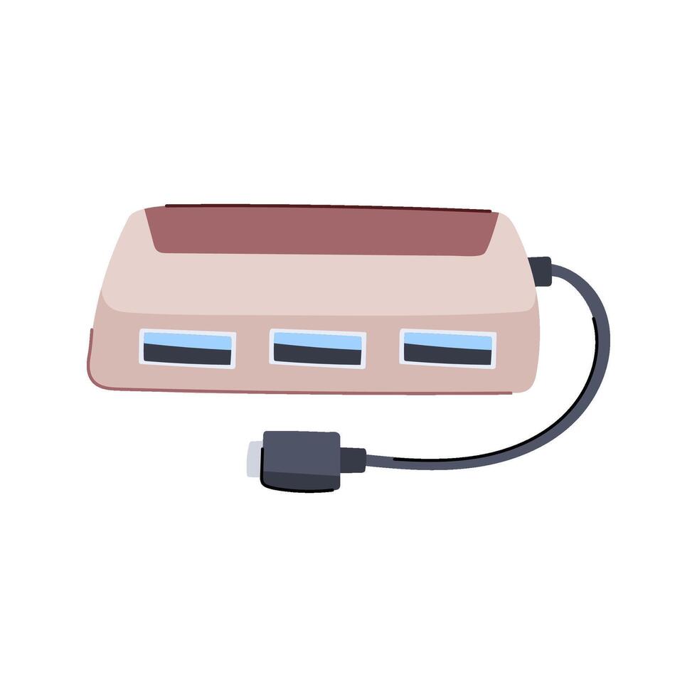 carregar USB cubo desenho animado vetor ilustração