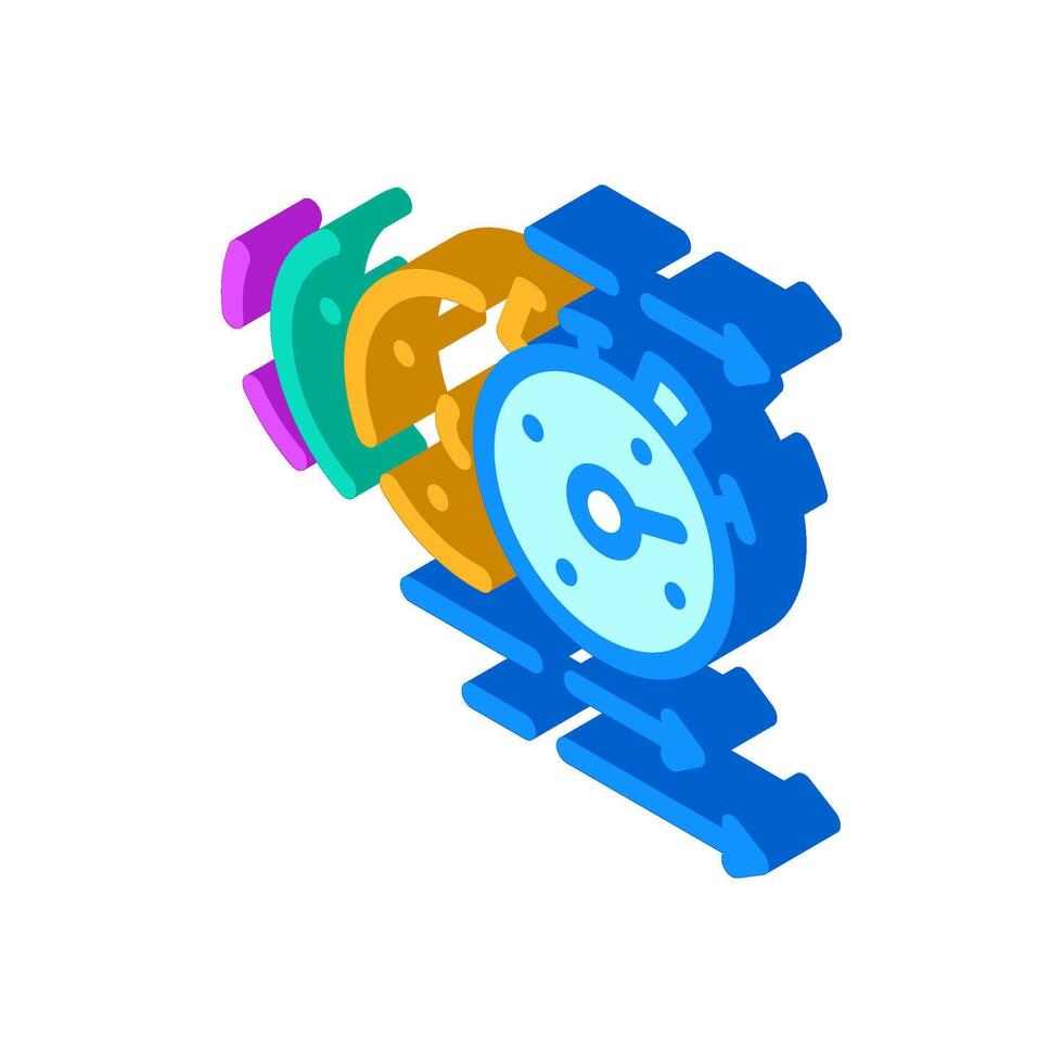 inércia Tempo gestão isométrico ícone vetor ilustração