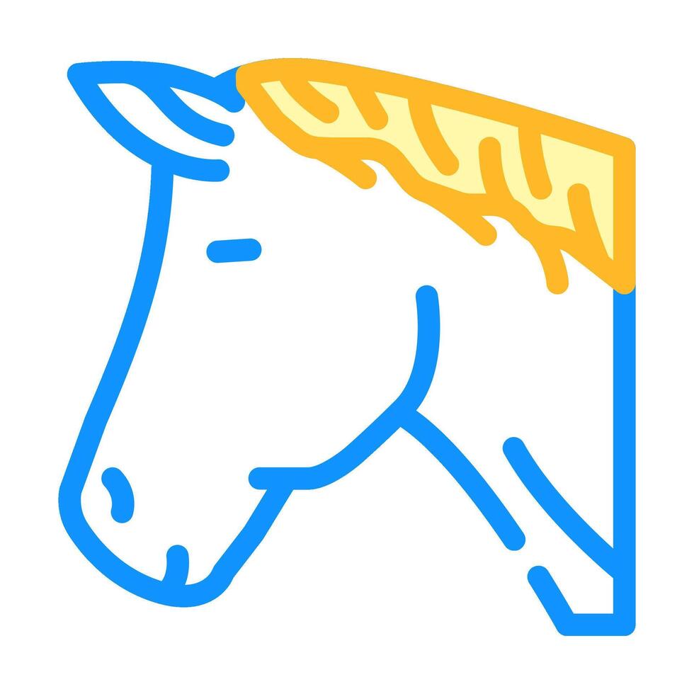 ilustração em vetor ícone de cor animal cavalo