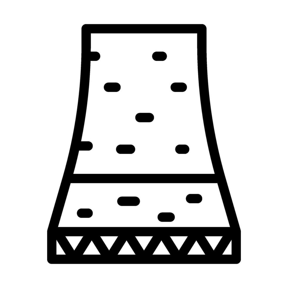 resfriamento torre nuclear energia linha ícone vetor ilustração