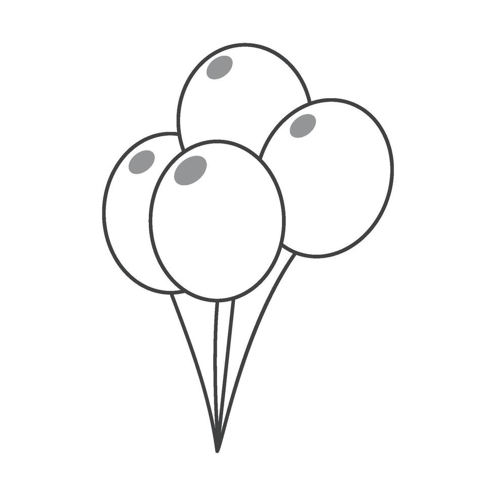 balão logotipo simples vetor