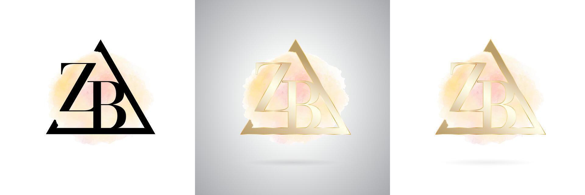 zb carta inicial marca logotipo Projeto vetor