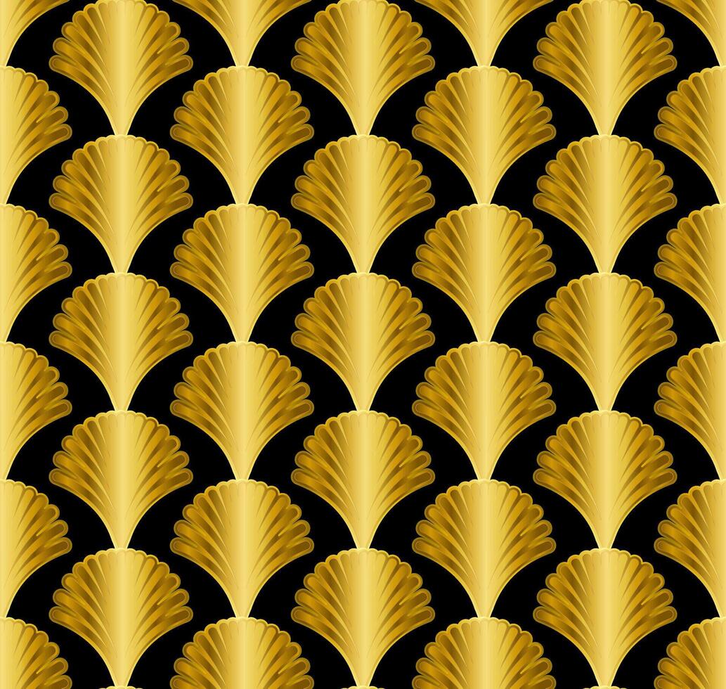 ouro arte deco ótimo Gatsby estilo desatado repetir padronizar fundo vetor