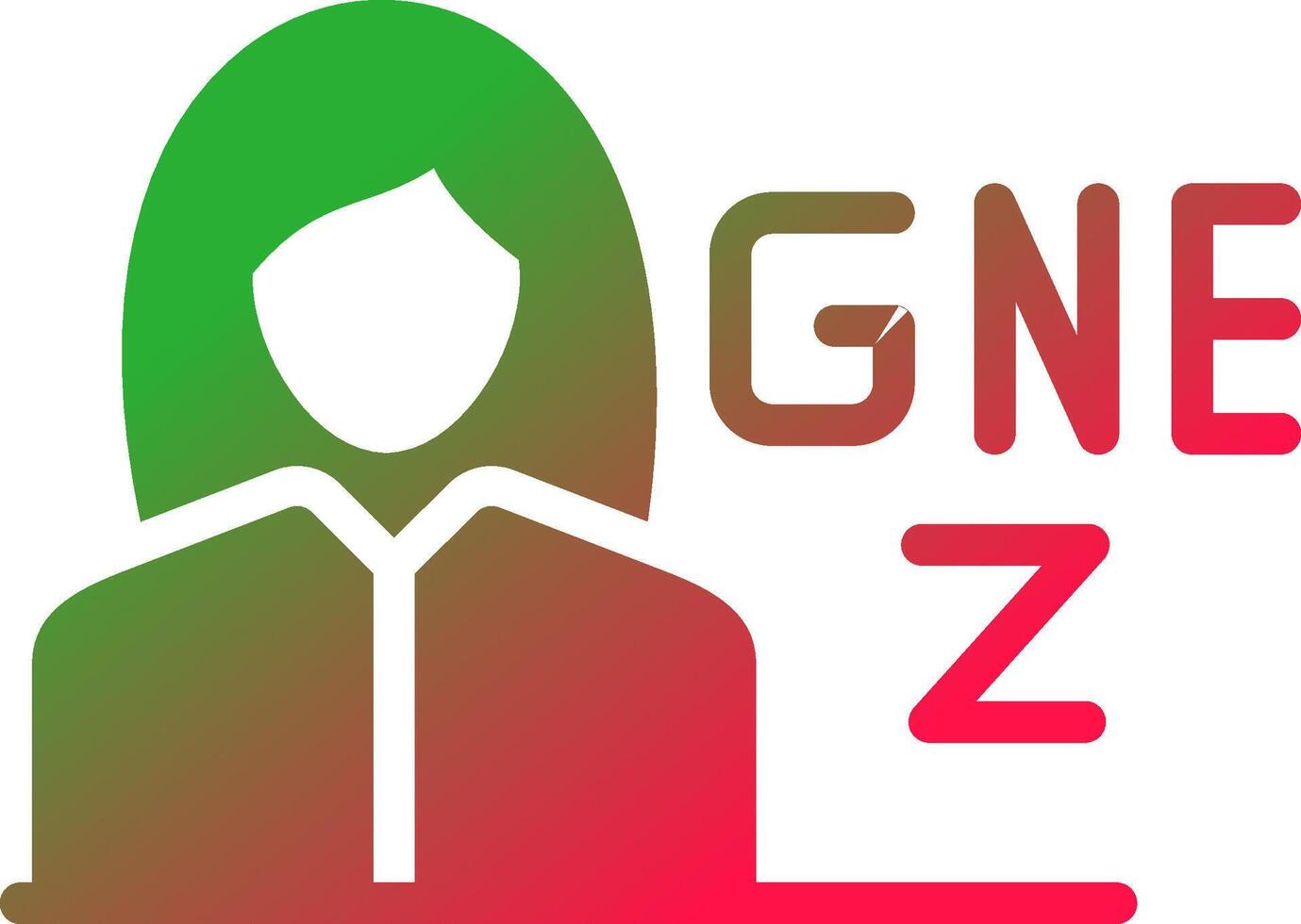 gen z fêmea criativo ícone Projeto vetor