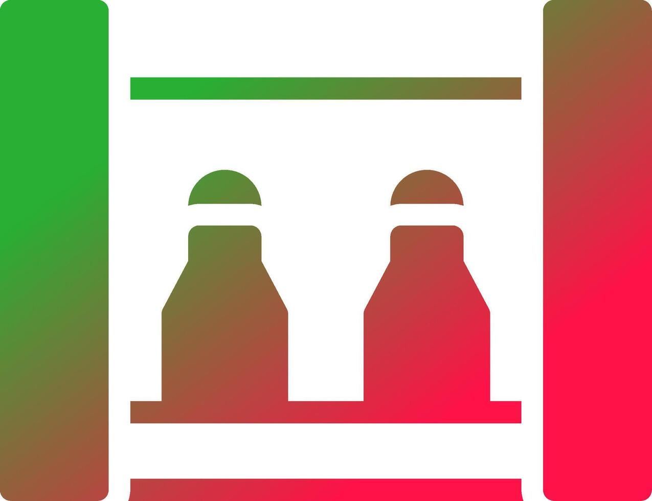 design de ícone criativo de rack de garrafa vetor