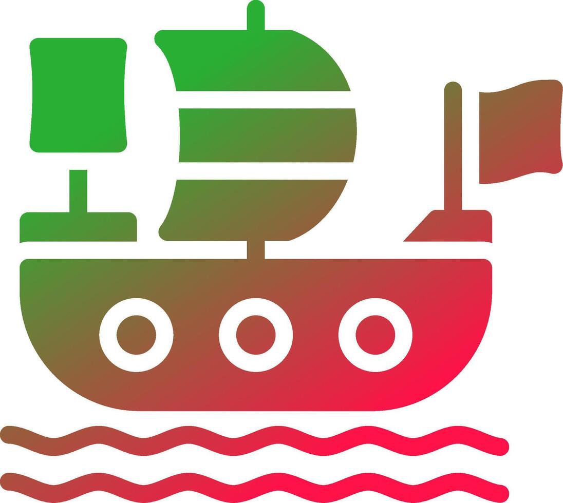 design de ícone criativo de navio pirata vetor