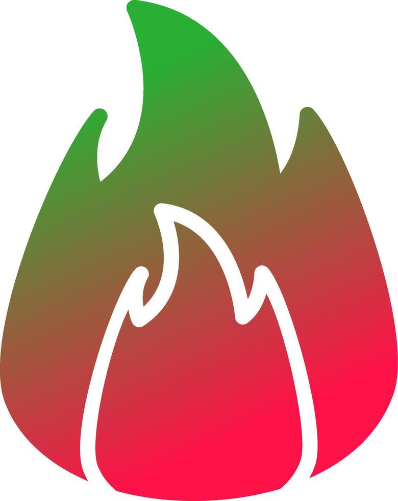 design de ícone criativo em chamas vetor