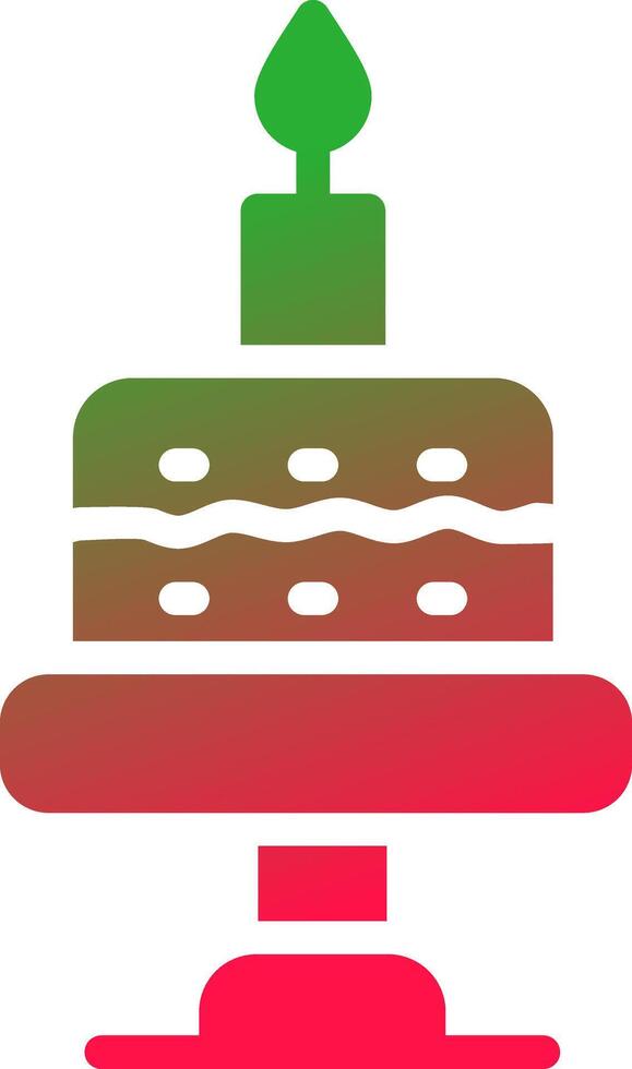 design de ícone criativo de bolo de aniversário vetor