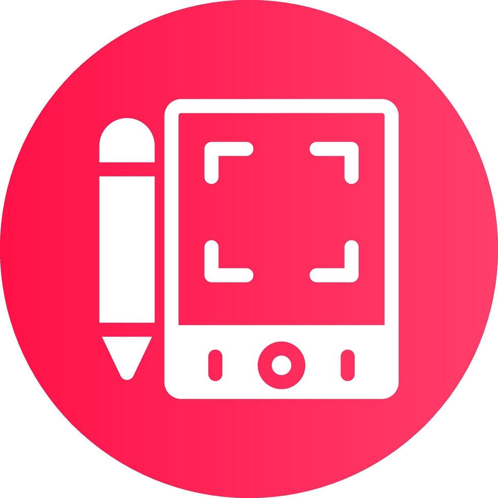 design de ícone criativo de tablet de caneta vetor