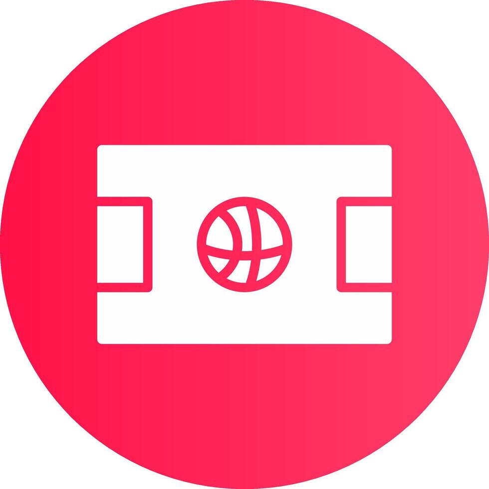 design de ícone criativo de quadra de basquete vetor