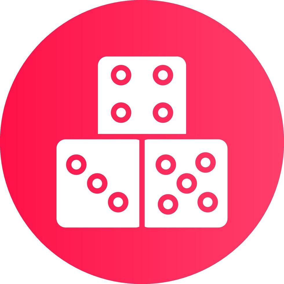 design de ícone criativo de peça de dominó vetor