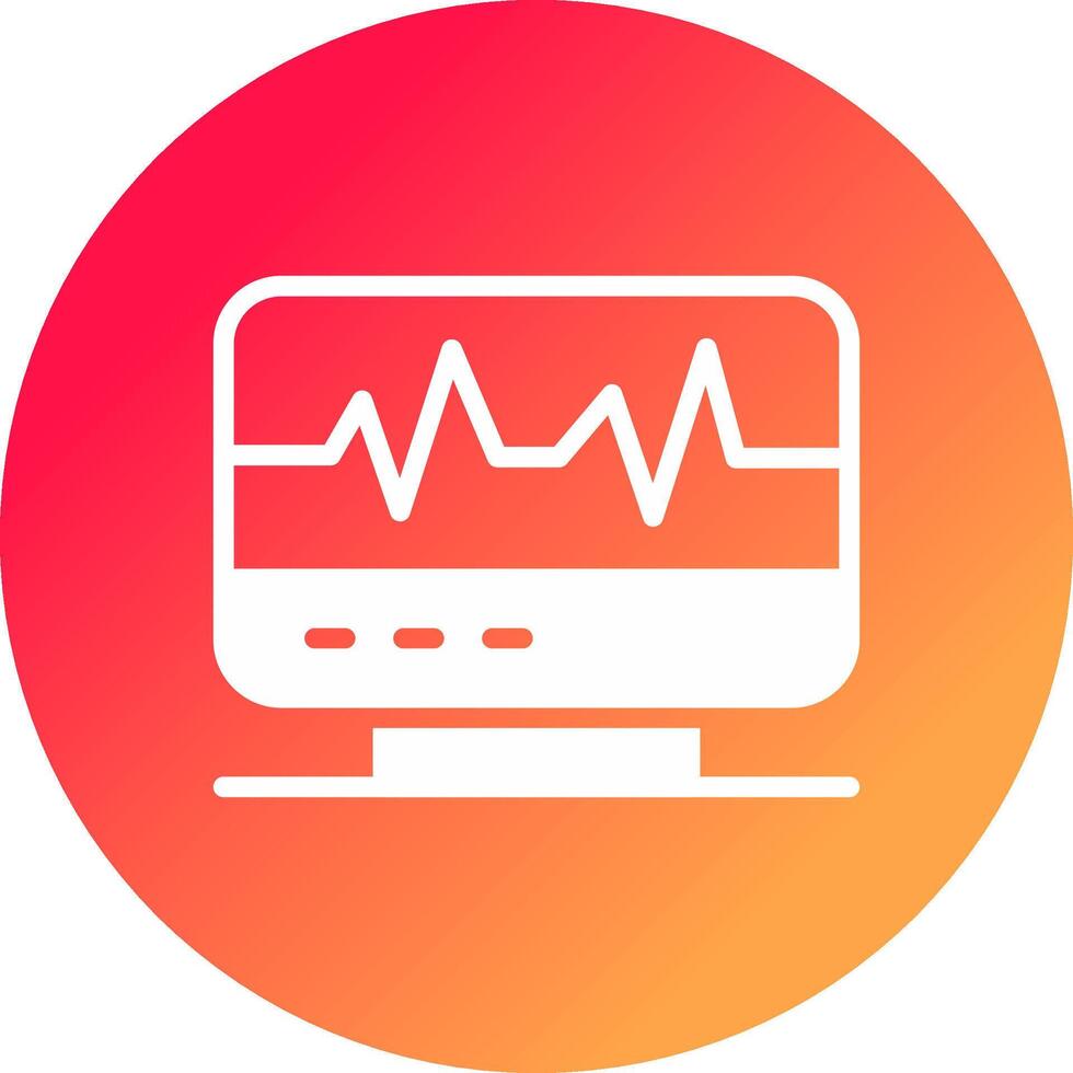 eletrocardiograma criativo ícone Projeto vetor