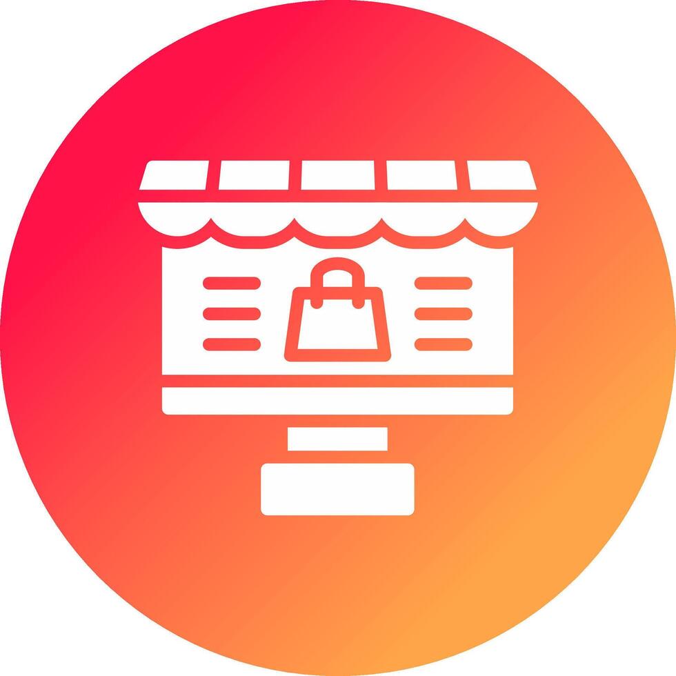 design de ícone criativo de compras online vetor