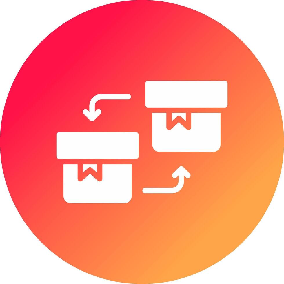 design de ícone criativo de substituição vetor