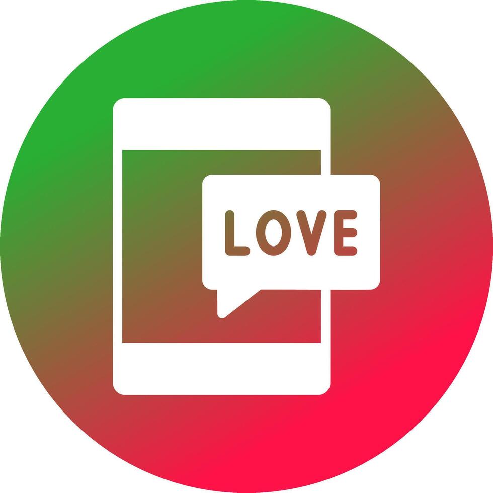design de ícone criativo de chamada de amor vetor
