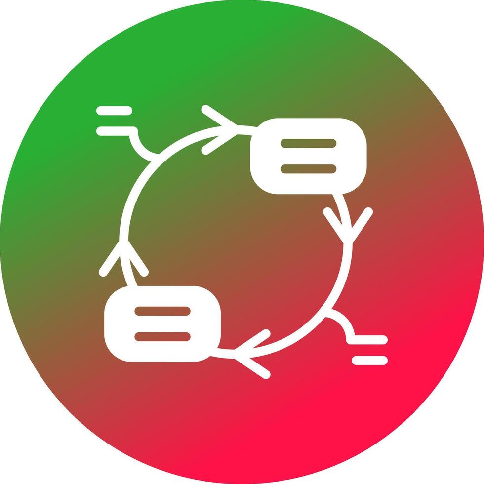 contínuo ciclo criativo ícone Projeto vetor