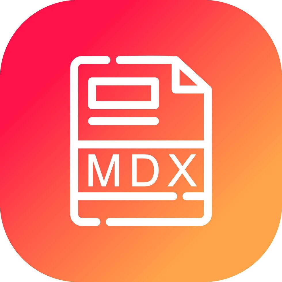 mdx criativo ícone Projeto vetor