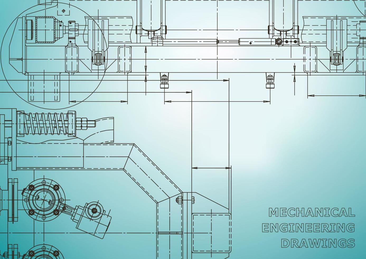 projeto. ilustração em vetor engenharia. capa, panfleto, banner, plano de fundo. desenhos de fabricação de instrumentos. desenho de engenharia mecânica. ilustrações técnicas