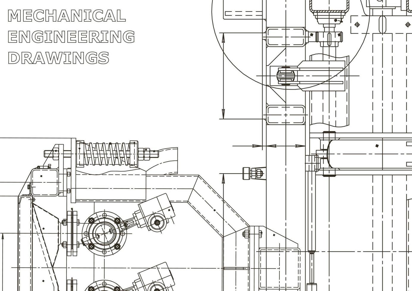 bandeira do vetor. desenho de engenharia. fabricação de instrumentos mecânicos vetor