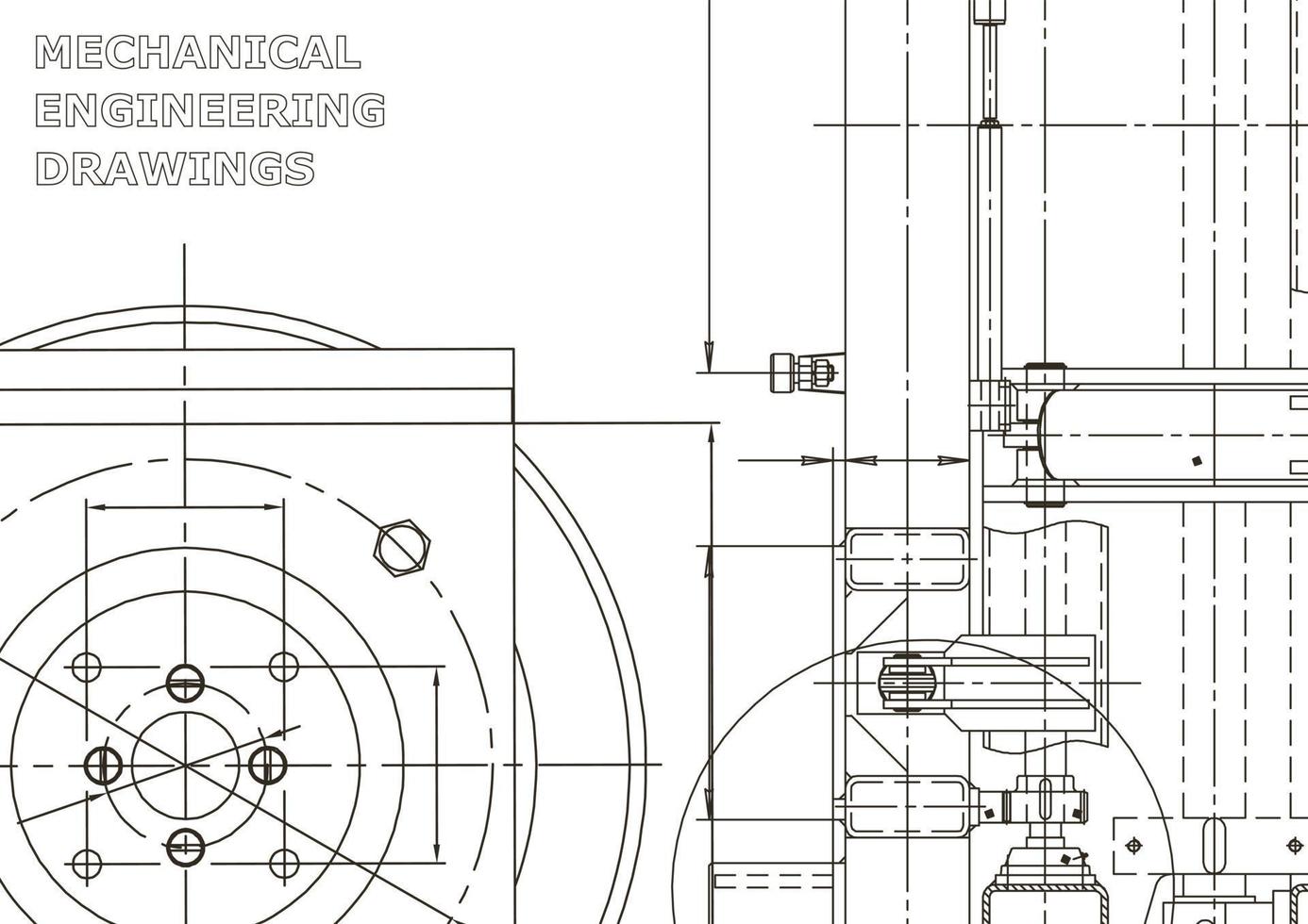 ilustração em vetor engenharia. sistemas de design auxiliado por computador. fabricação de instrumentos. ilustrações técnicas