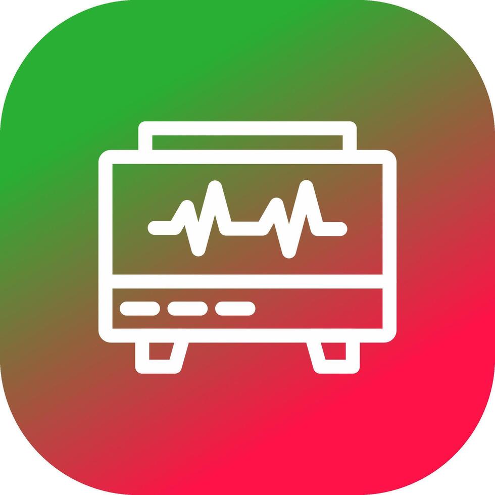 design de ícone criativo de monitor ekg vetor