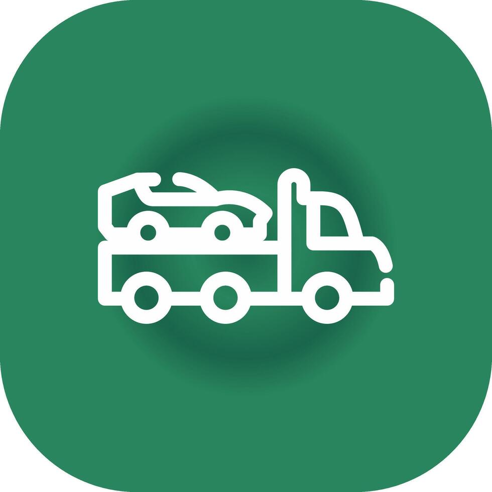 design de ícone criativo de caminhão de reboque vetor