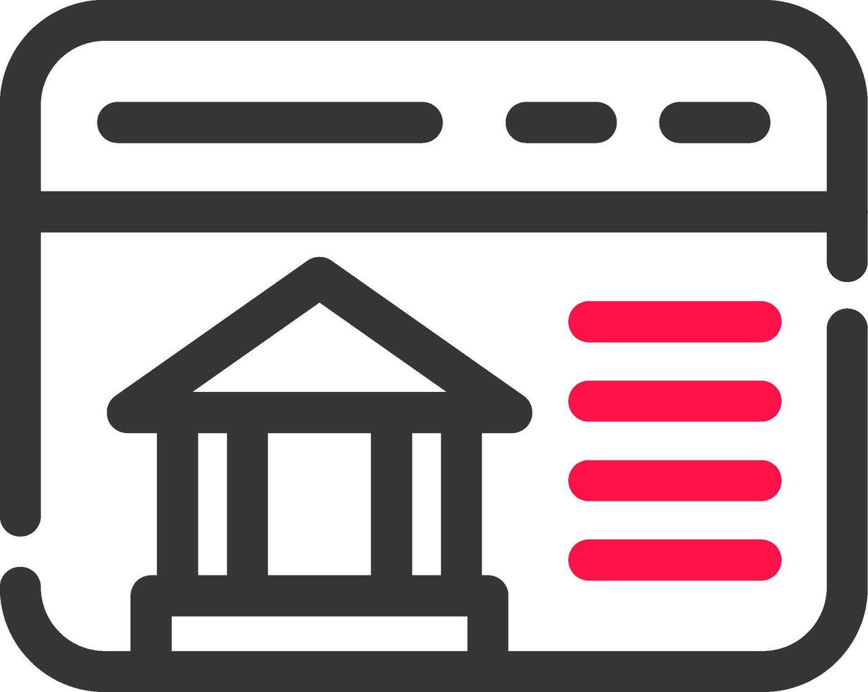 design de ícone criativo de banco on-line vetor