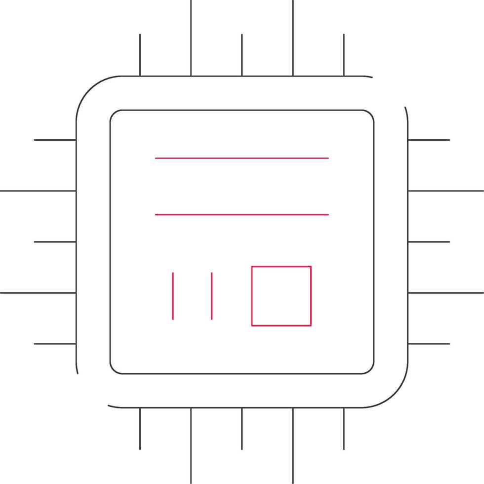 design de ícone criativo de microchip vetor