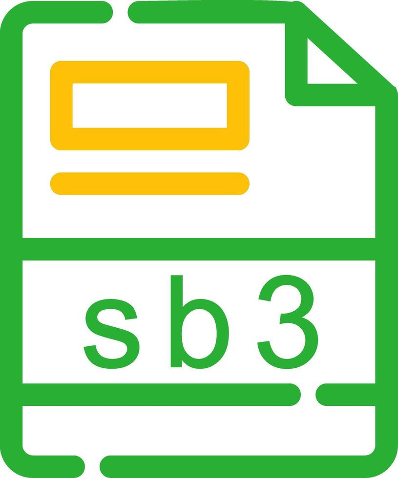 SB3 criativo ícone Projeto vetor