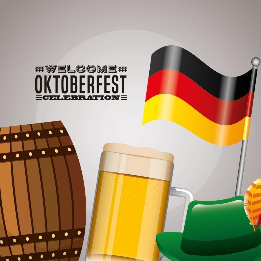 ilustração de celebração da oktoberfest, design do festival de cerveja vetor